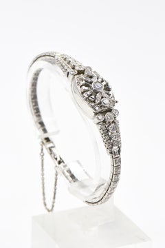 Hamilton Ladies Covered Diamond Platinum Cocktail Dress Wristwatch