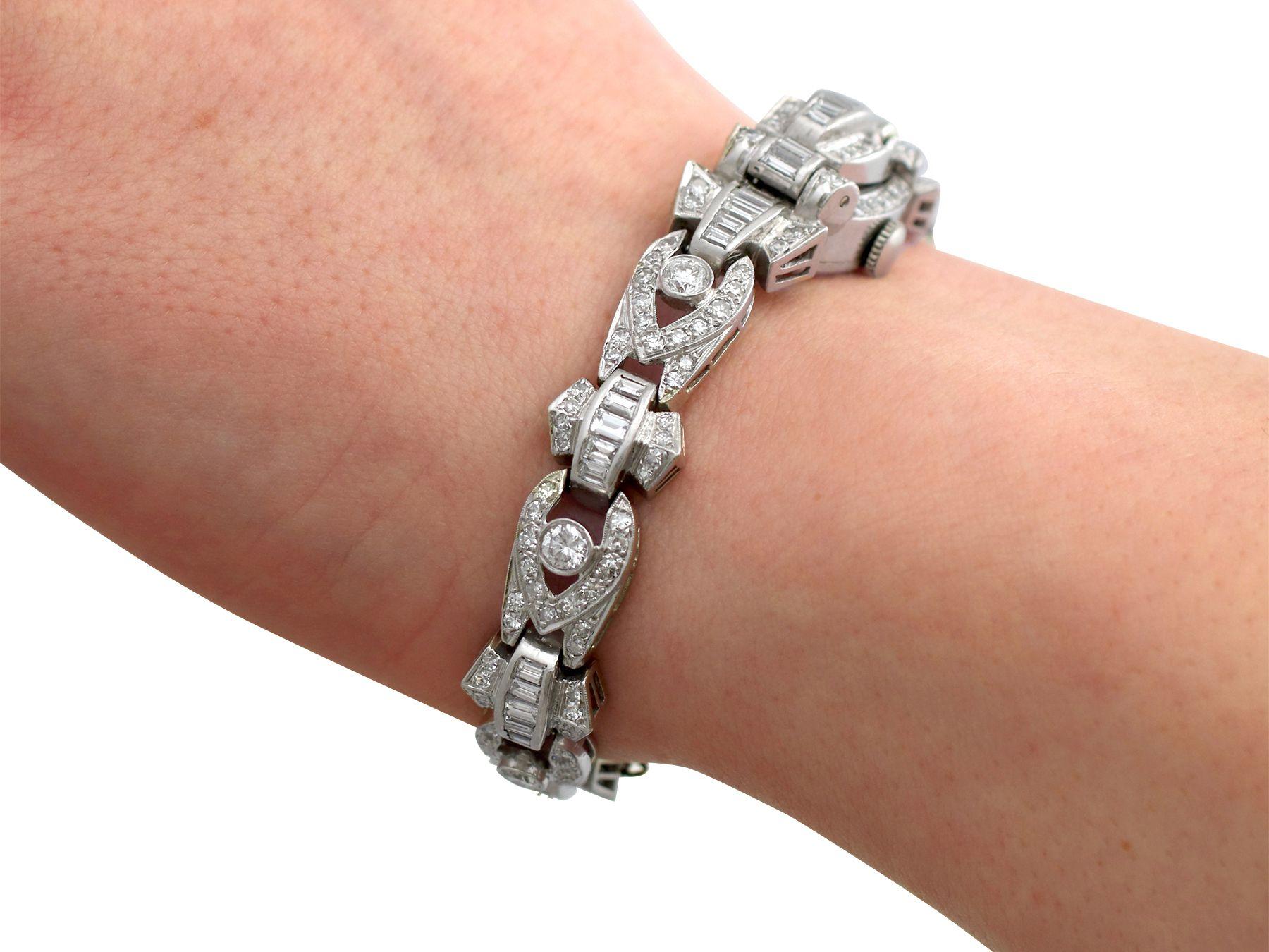 5.32 Carat Diamond Hamilton Platinum Cocktail Watch 5
