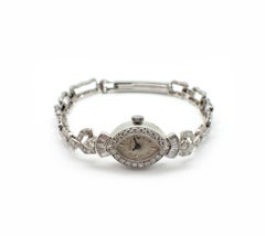 Hamilton Ladies Platinum Diamond Vintage manual wind Wristwatch