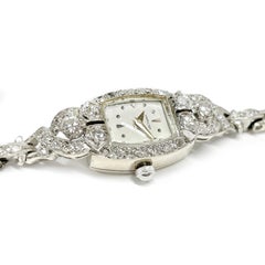 Hamilton Ladies White Gold Diamond Bracelet Watch, Circa 1930s