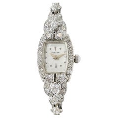 Hamilton Ladies White Gold Diamond Bracelet Watch, Circa 1930s