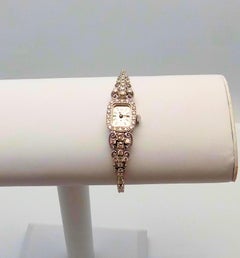 Hamilton Ladies White Gold Diamond Manual Wristwatch