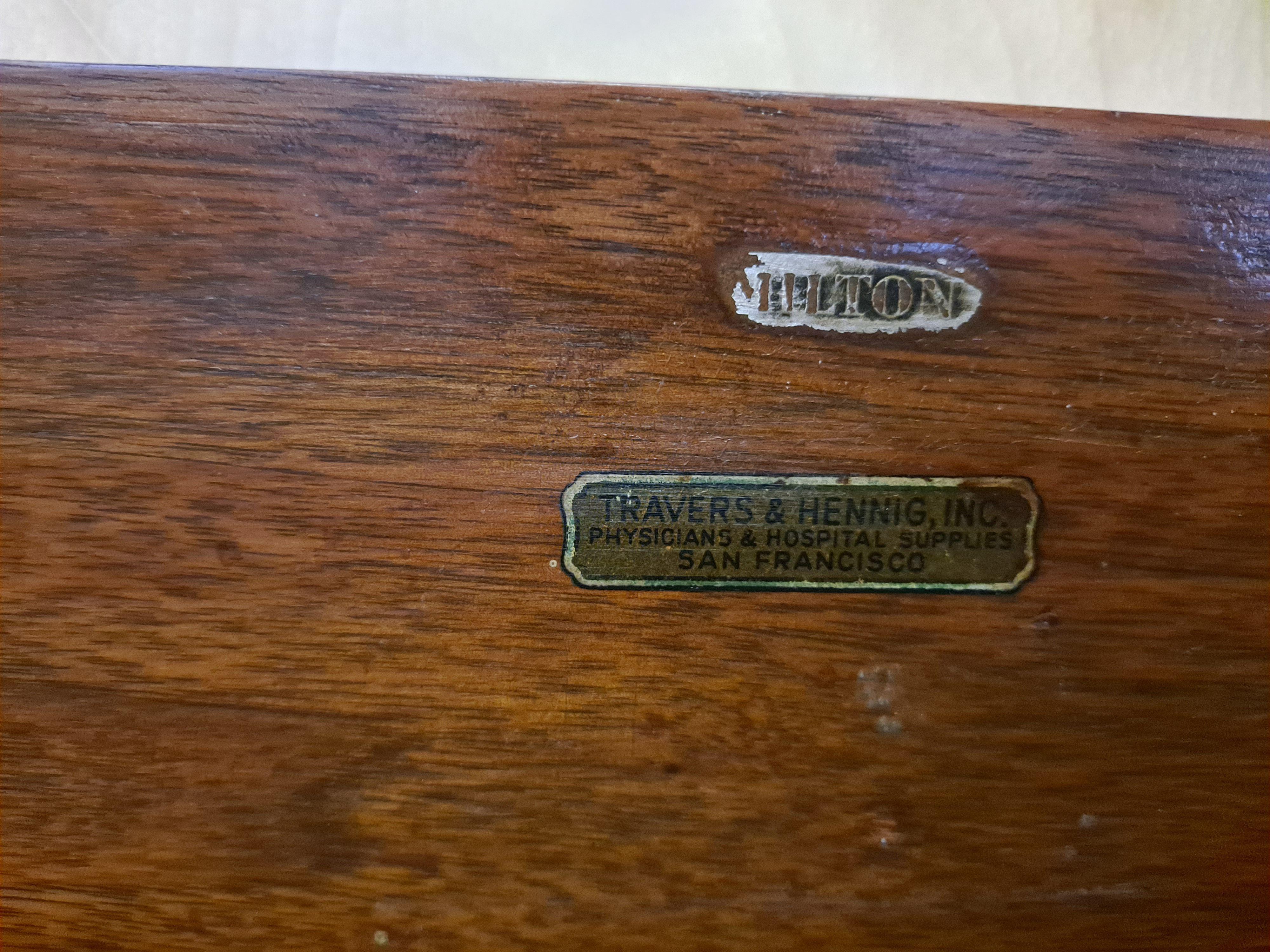 Hamilton MFG CO 1920 Walnut Physician Medical Cabinet In Good Condition In San Francisco, CA