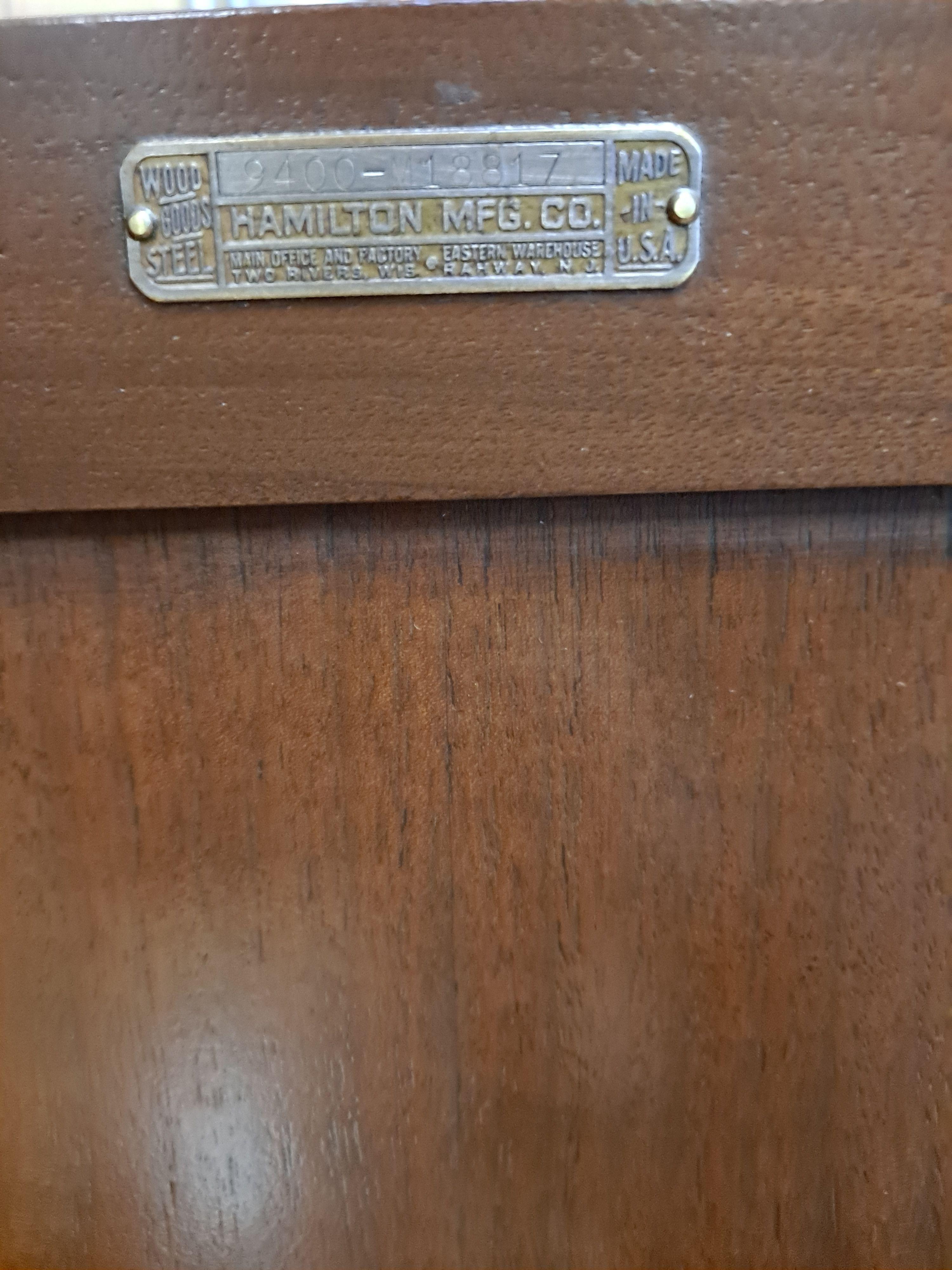 Hamilton MFG CO 1920 Walnut Physician Medical Cabinet 2