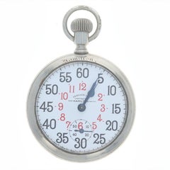 Hamilton Pocket Watch Silver Toned Ferguson Dial Salesman's Case 992 16s Runs