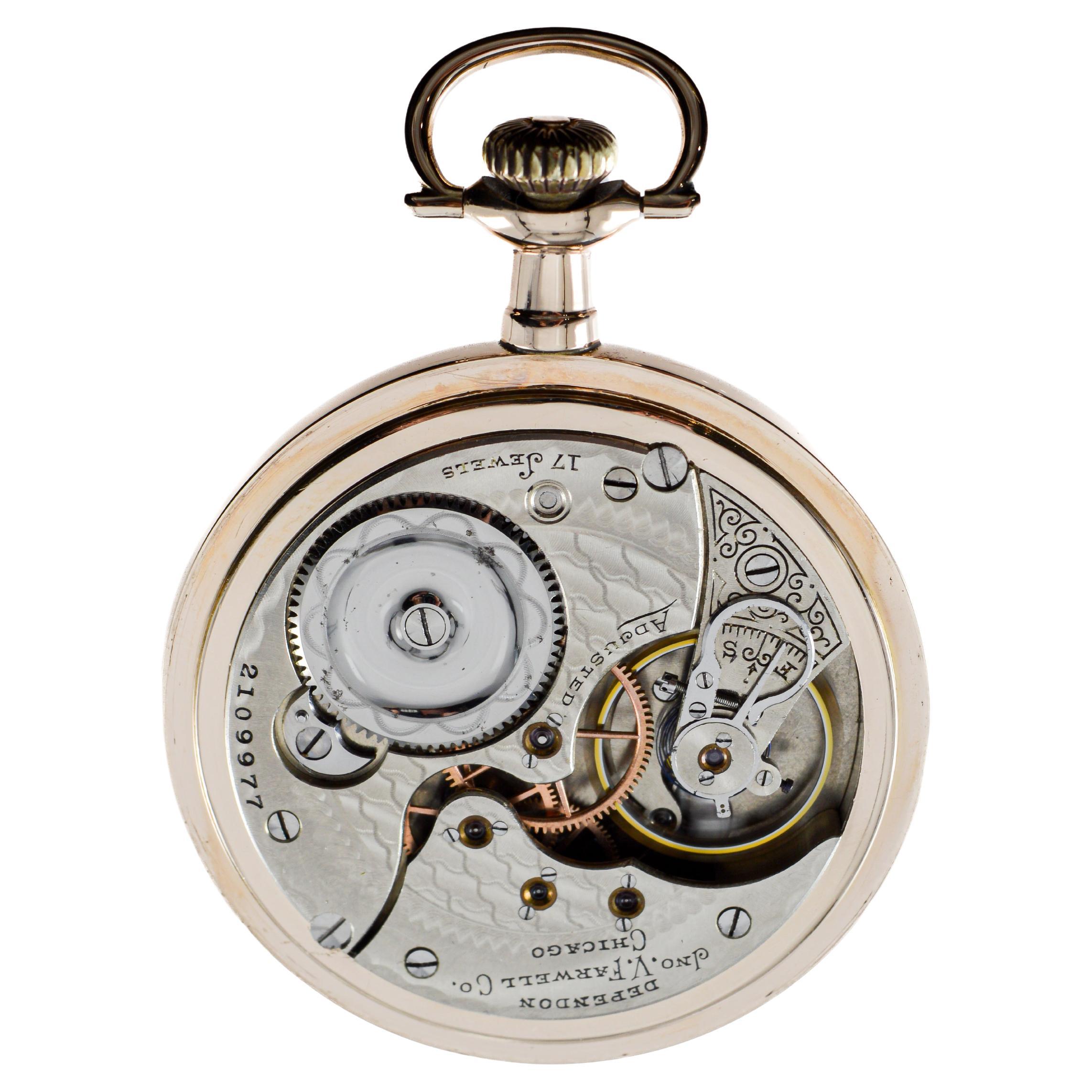 Hamilton Open Faced Pocket Watch for the Chicago house of J.V. Falwell from 1923 10