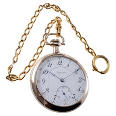 Offene facettierte Hamilton-Taschenuhr für das Chicagoer Haus J.V. Falwell aus dem Jahr 1923