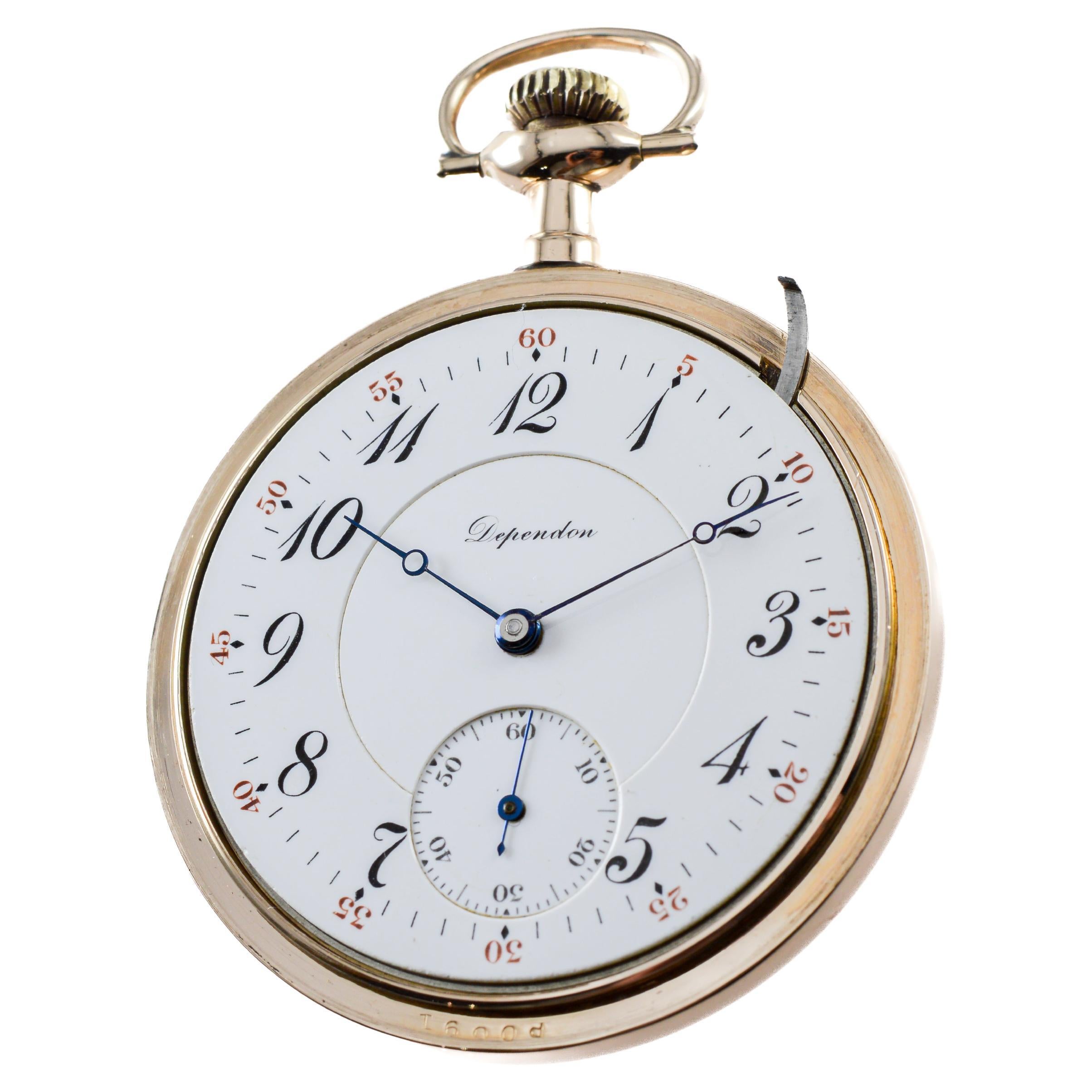 Women's or Men's Hamilton Open Faced Pocket Watch for the Chicago house of J.V. Falwell from 1923