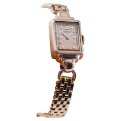 Hamilton Pink Gold Filled Ladies Art Deco Watch circa