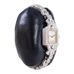 Hamilton Platin-Art-déco-Diamant-Damenuhr um 1940''s