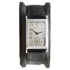 Hamilton Platinum Art Deco Tank Style 1940
s with Medallion Series Movement.