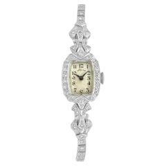 Hamilton Platinum Ladies Diamond Cocktail Watch 14mm