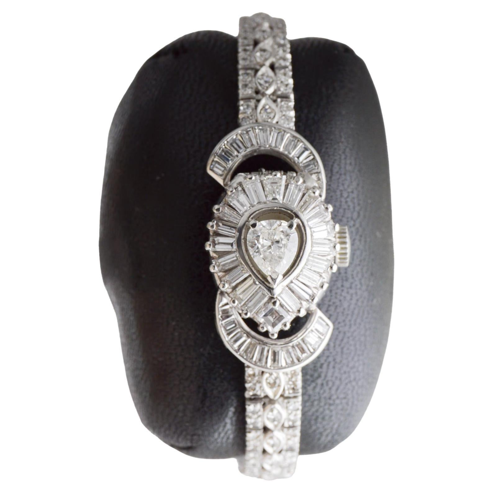 Hamilton Platin Damen Dress Watch circa 1950er Jahre