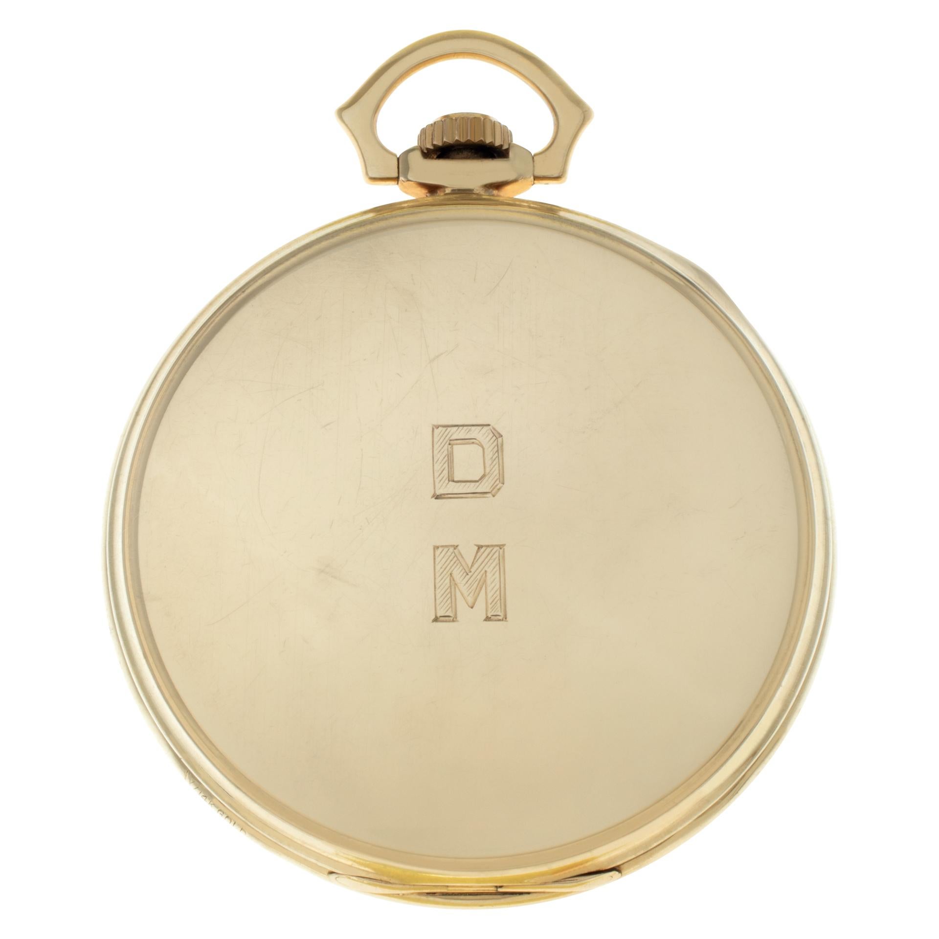 Hamilton Taschenuhr 18k Gelbgold Armbanduhr Ref R3163 für Damen oder Herren im Angebot