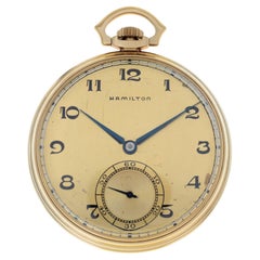 Hamilton Pocket Watch 18k Yellow Gold Wristwatch Ref R3163