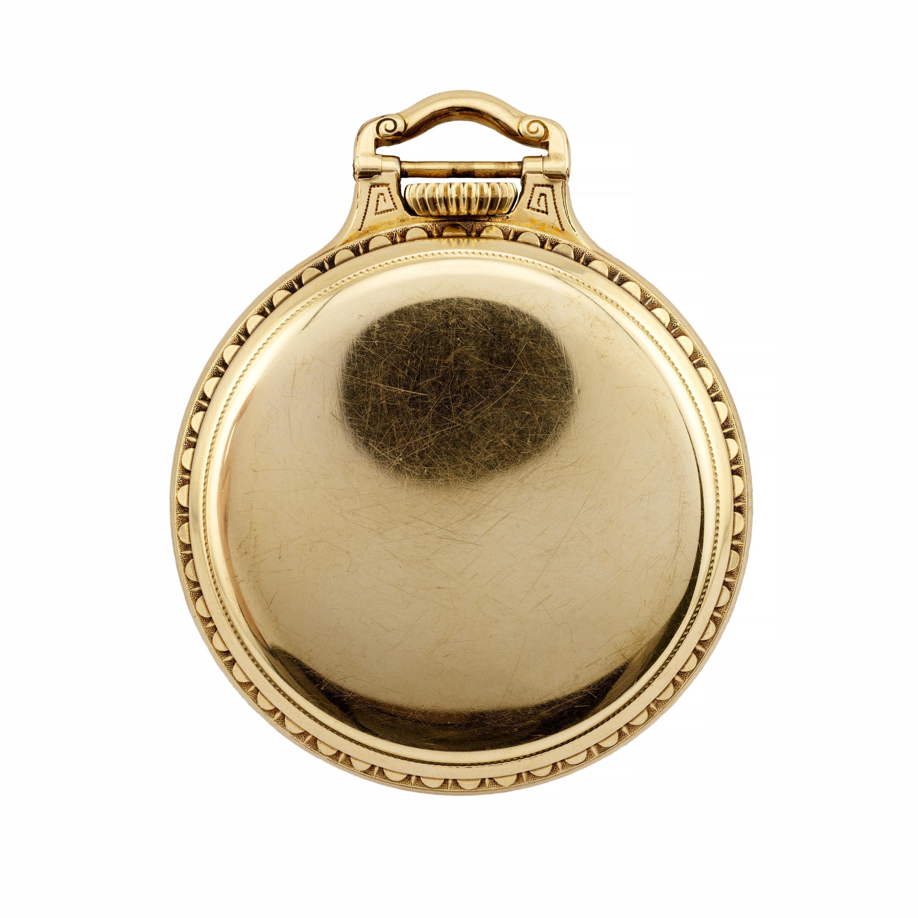 Hamilton Railroad Grade 992B Railway Special 21 Jewel Pocket Watch Circa 1942 In Good Condition In Boston, MA