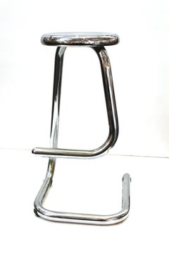 Hamilton & Salmon for Kinetics Modern 'K700' Chromed Steel Bar Stools
