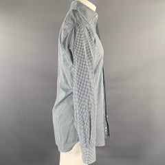 HAMILTON Size S Blue Green Plaid Cotton Spread Collar Long Sleeve Shirt