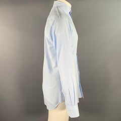 HAMILTON Size S Blue Light Blue Cotton Spread Collar Long Sleeve Shirt