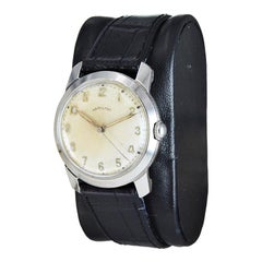 Hamilton Stainless Steel Art Deco Style Wristwatch, circa 1950s High Grade