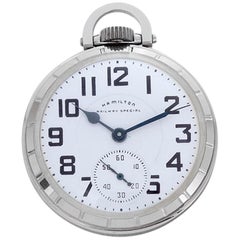 Hamilton Stainless Steel Railway Special Pocket Watch 922B