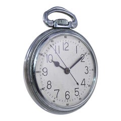 Hamilton Steel Military Timer Open Faced Pocket Watch, circa 1940s