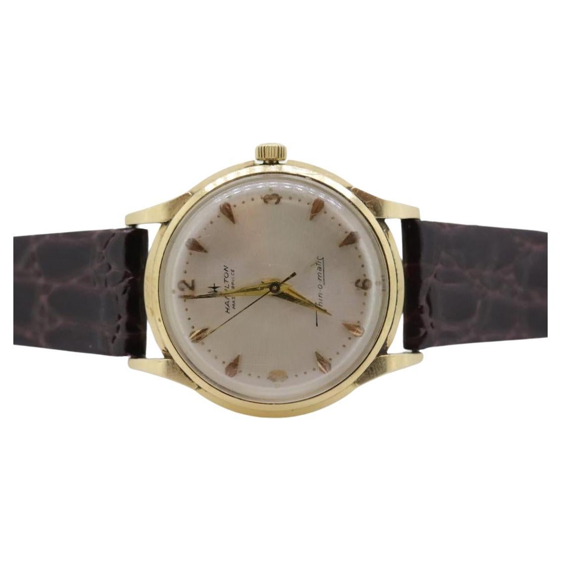 Hamilton thin o matic 14k gold hot sale