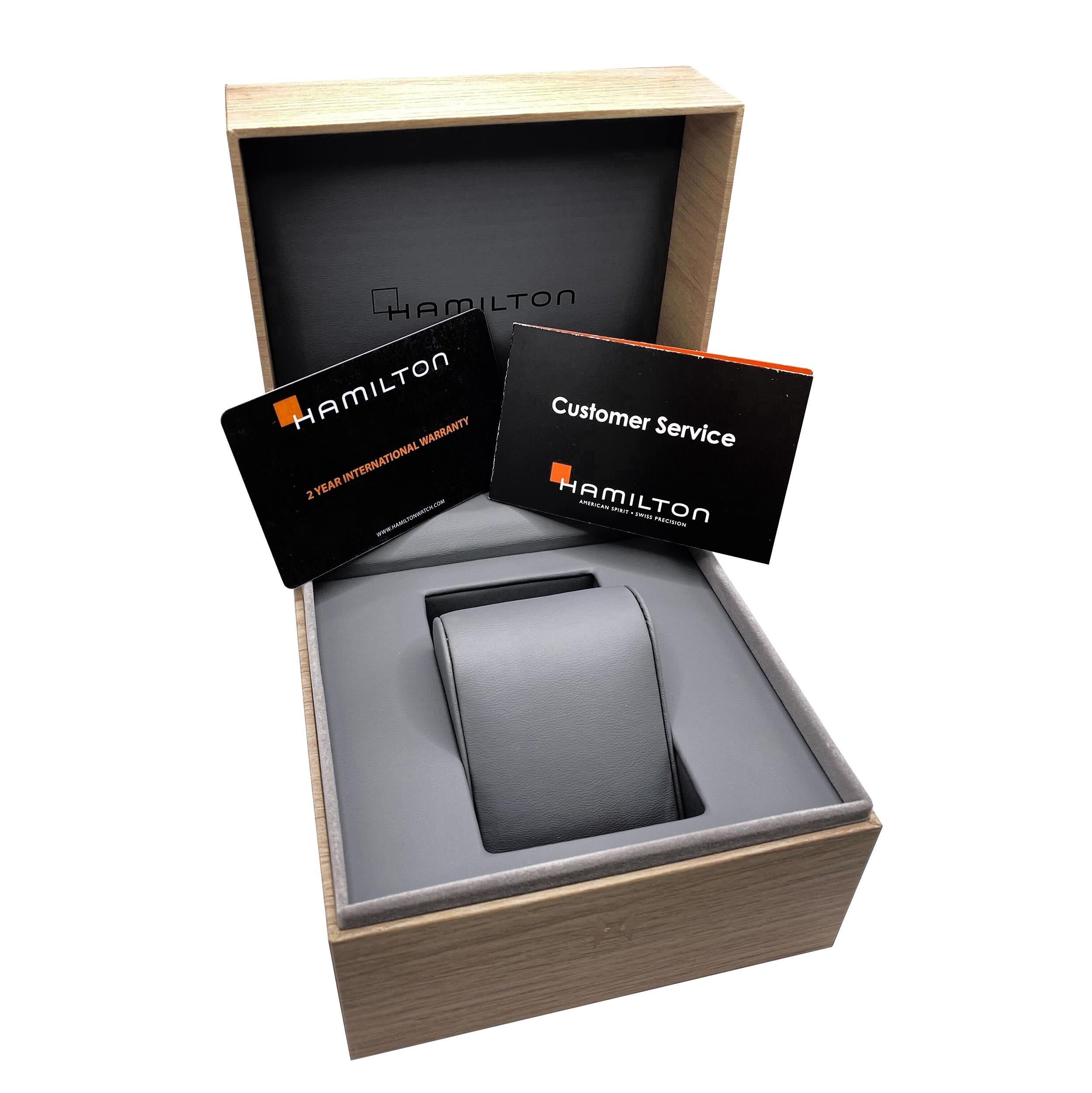 Hamilton Viewmatic 40mm Steel Leather Silver Dial Automatic Watch ...