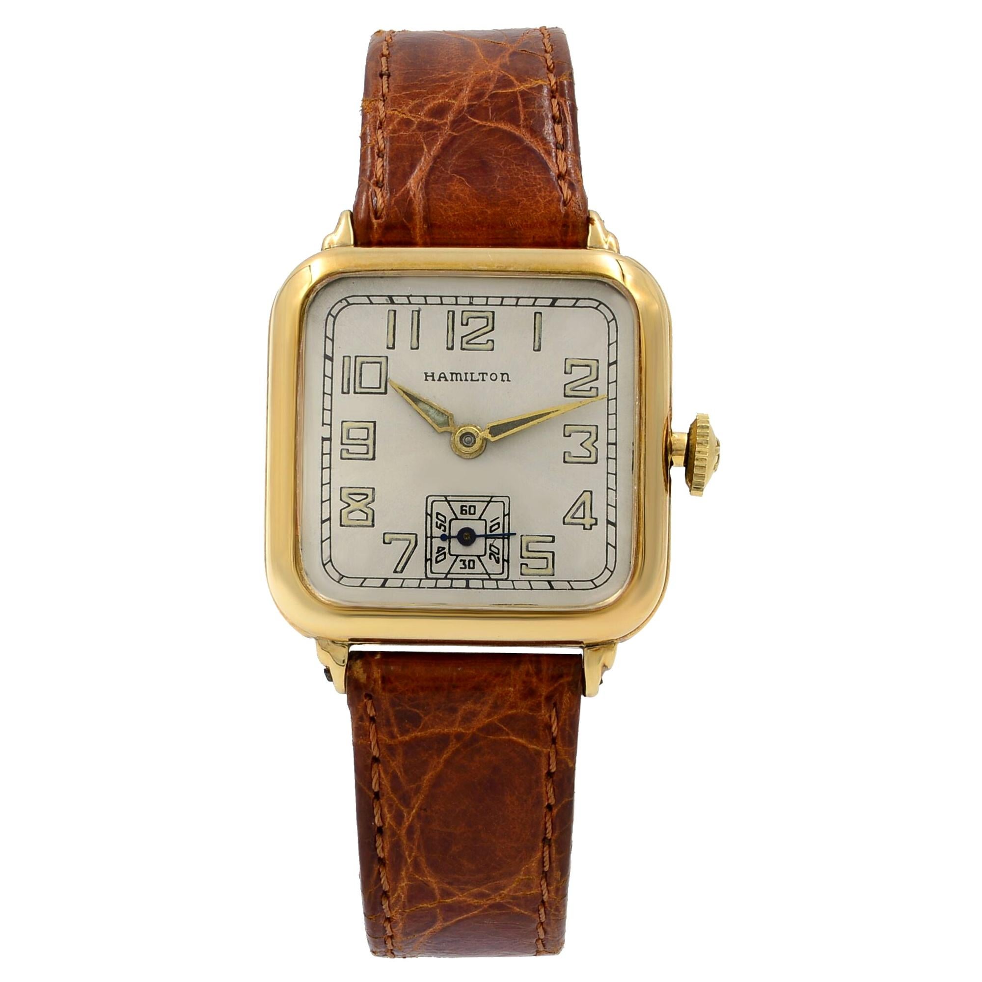 Hamilton Vintage 14 Karat Yellow Gold Winder Unisex Watch