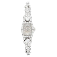 Hamilton Vintage 1950's Ladies Platinum Diamond Watch