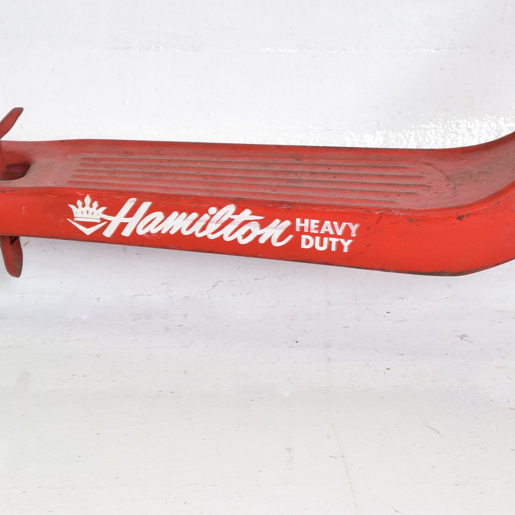 Mid-Century Modern Hamilton Vintage Snappy Red Scooter Heavy Duty Push Kick Start, 1950s, USA