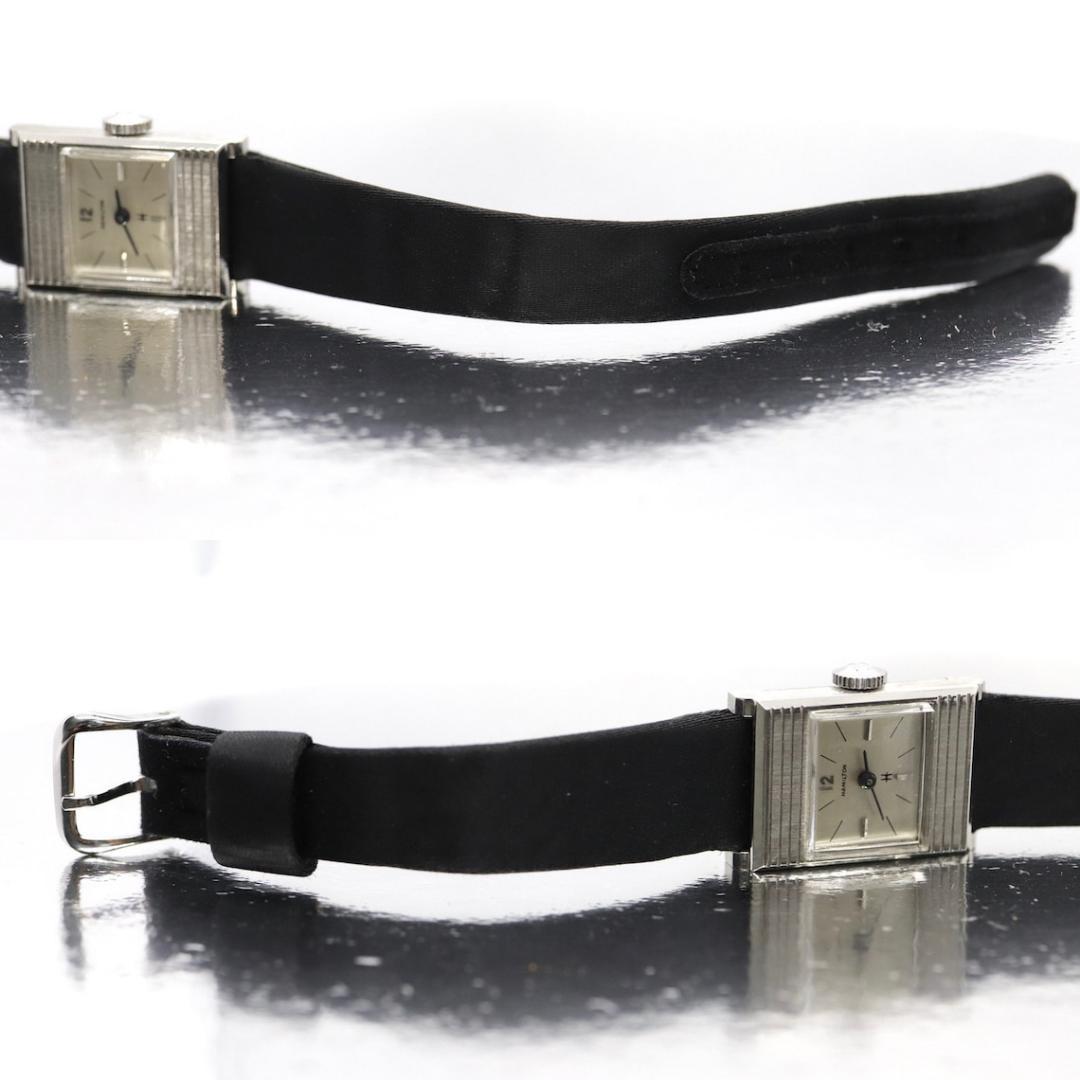 Vintage from the 1950s
Band material: Leather, Stainless steel
Materials: Gold
Power: Mechanical

Readout: Analog

Rare 1950s Hamilton Wristwatch. 14k White Gold case. Manual Windup mechanism. Hamilton Leather band.