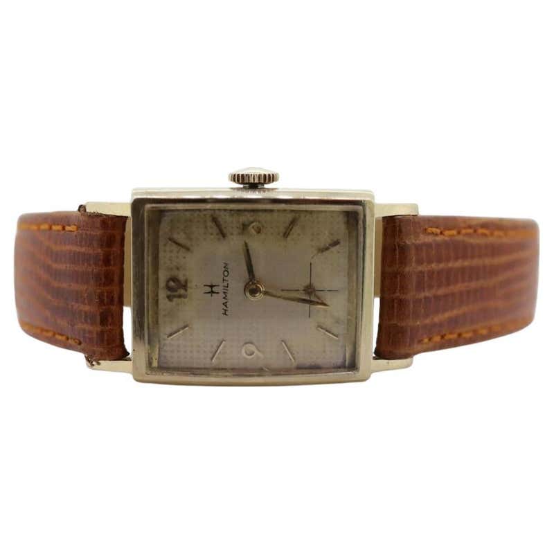 Hamilton Rare Platinum Art Deco Tank Style Watch, circa 1940s at ...