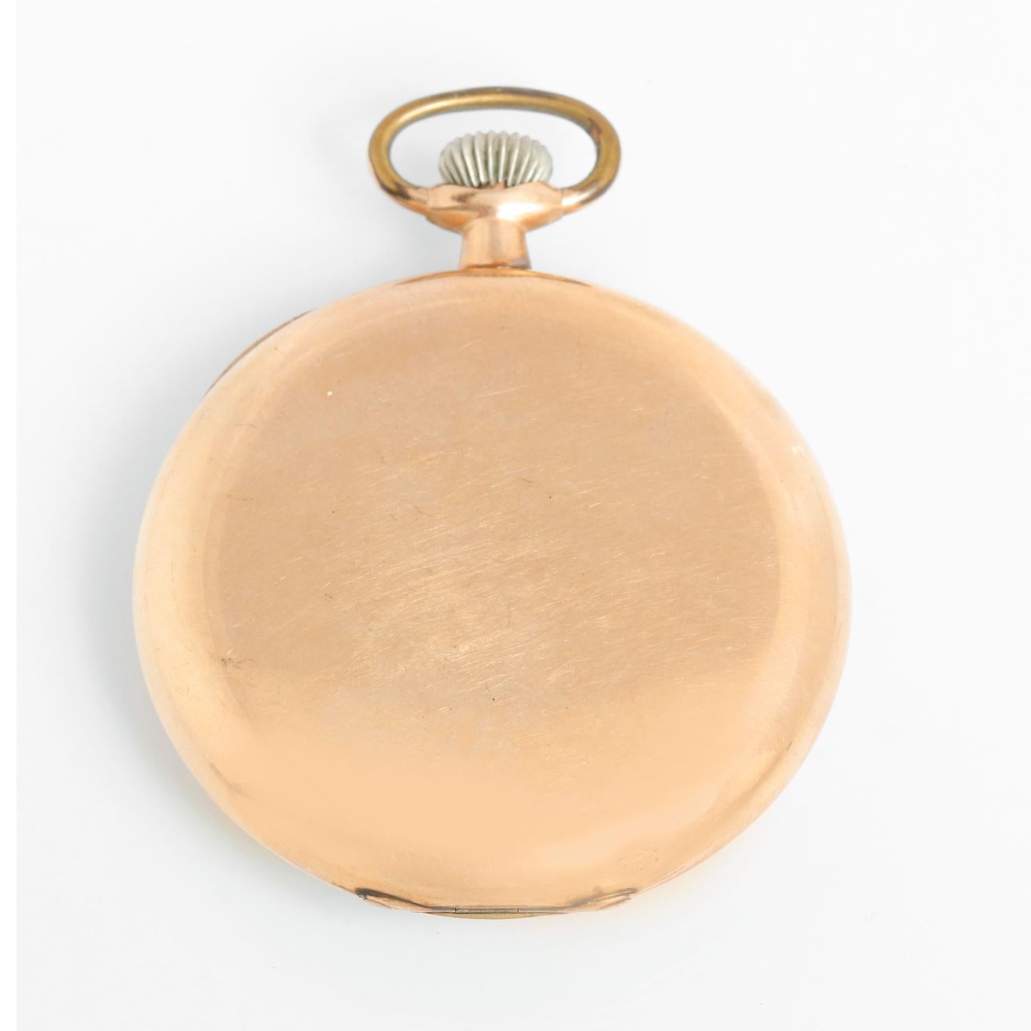 Hamilton Watch Co. Gold Filled Grade 910 Open Face Pocket Watch - Manual; 17 jewels . Gold Filled (47 mm) . White dial with Arabic numerals; sub dial at 6 o'clock. Pre-owned with custom box. Circa 1917 .