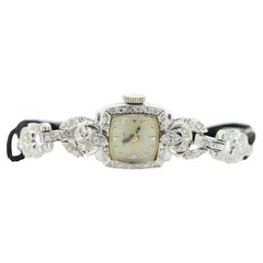 Hamilton watch. Hamilton Platinum and Diamond manual Ladies wristwatch. Platinum