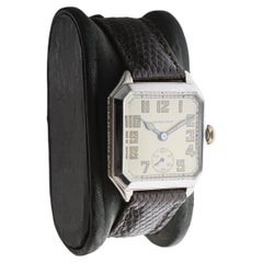 Hamilton White Gold Filled Art Deco Watch circa 1931 with Original Dial & Hands
