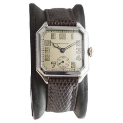 Hamilton Weißgold gefüllt Art Deco Uhr circa 1931 mit Original-Zifferblatt und Zeiger