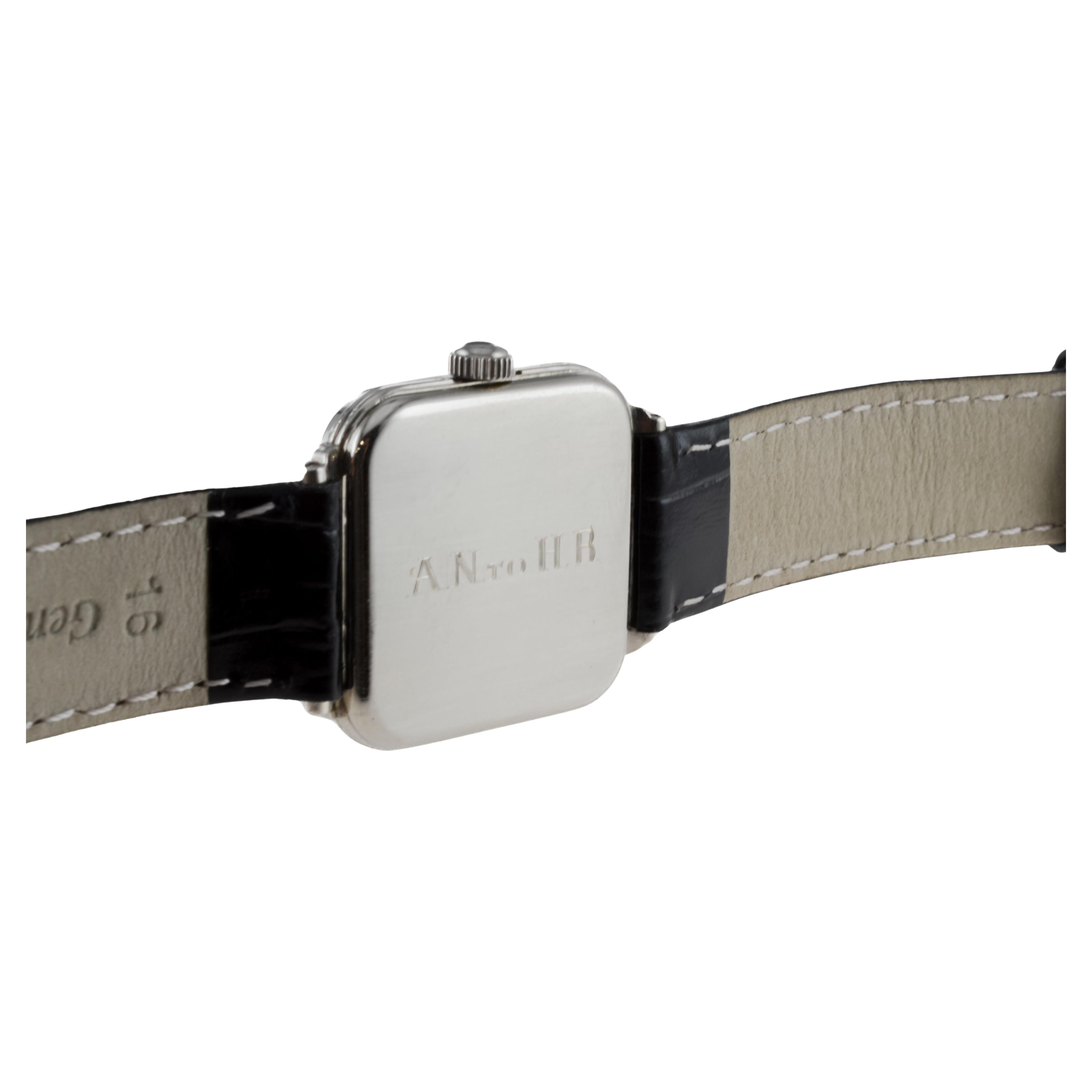 Hamilton White Gold Filled Art Deco Watch With 