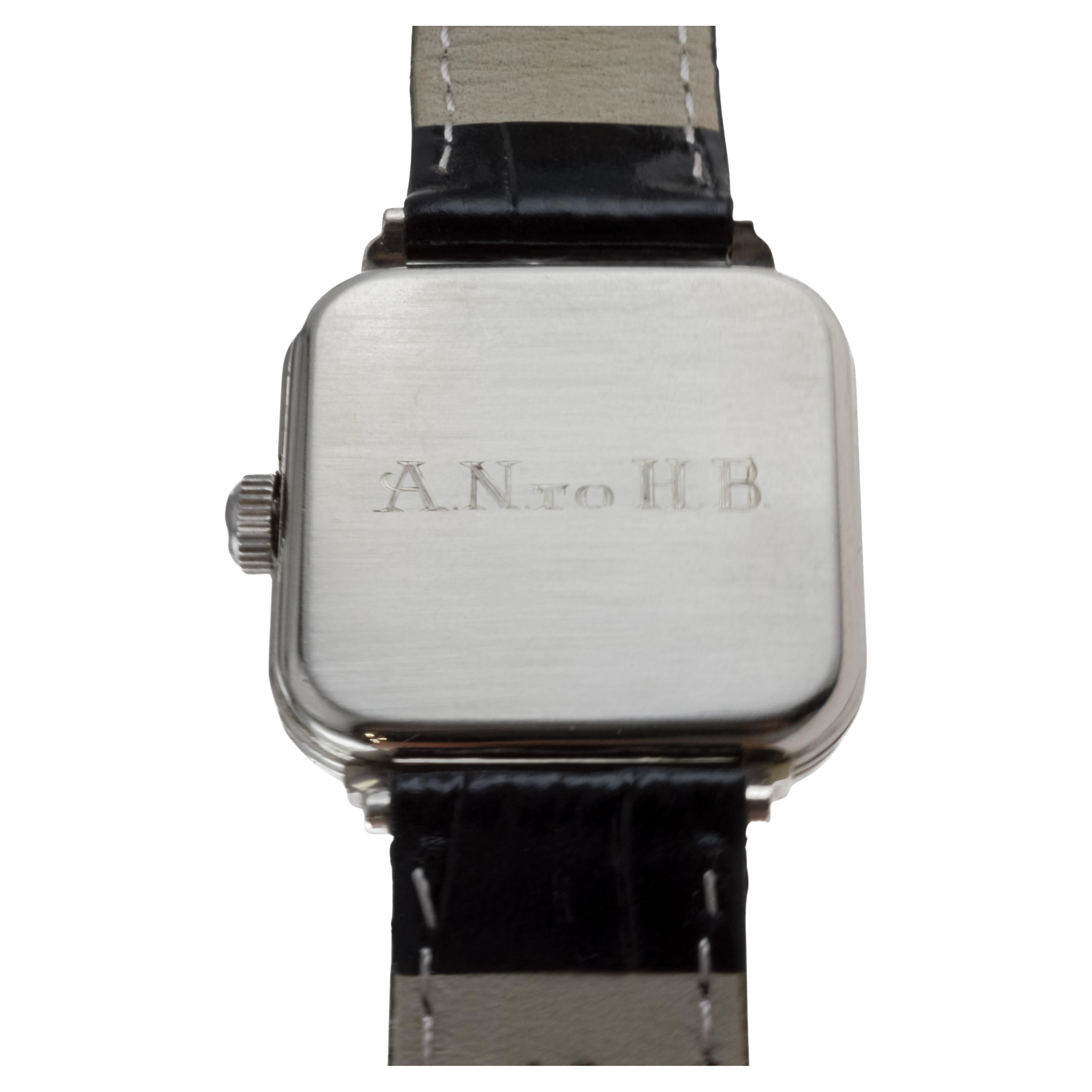 Hamilton White Gold Filled Art Deco Watch With 