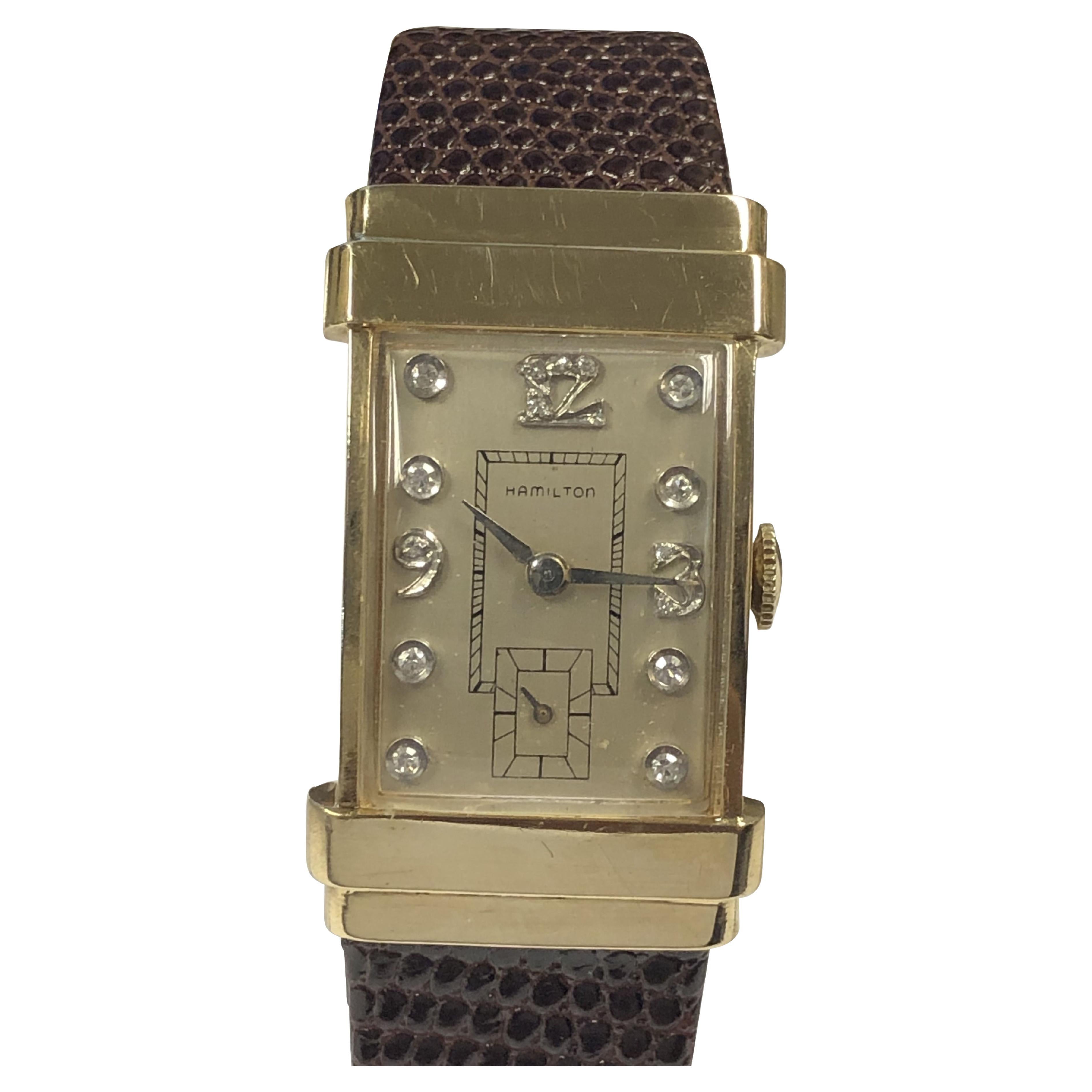 Hamilton, montre-bracelet chapeau haut chapeau des années 1940