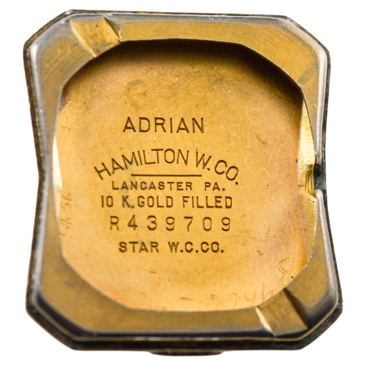 Hamilton Gelbgold gefüllt Art Deco Tank Stil mit Original-Zifferblatt aus den 1940er Jahren im Angebot 6