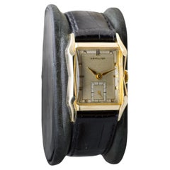 Hamilton Yellow Gold Filled Art Deco Tank Style with Original Dial from 1940's