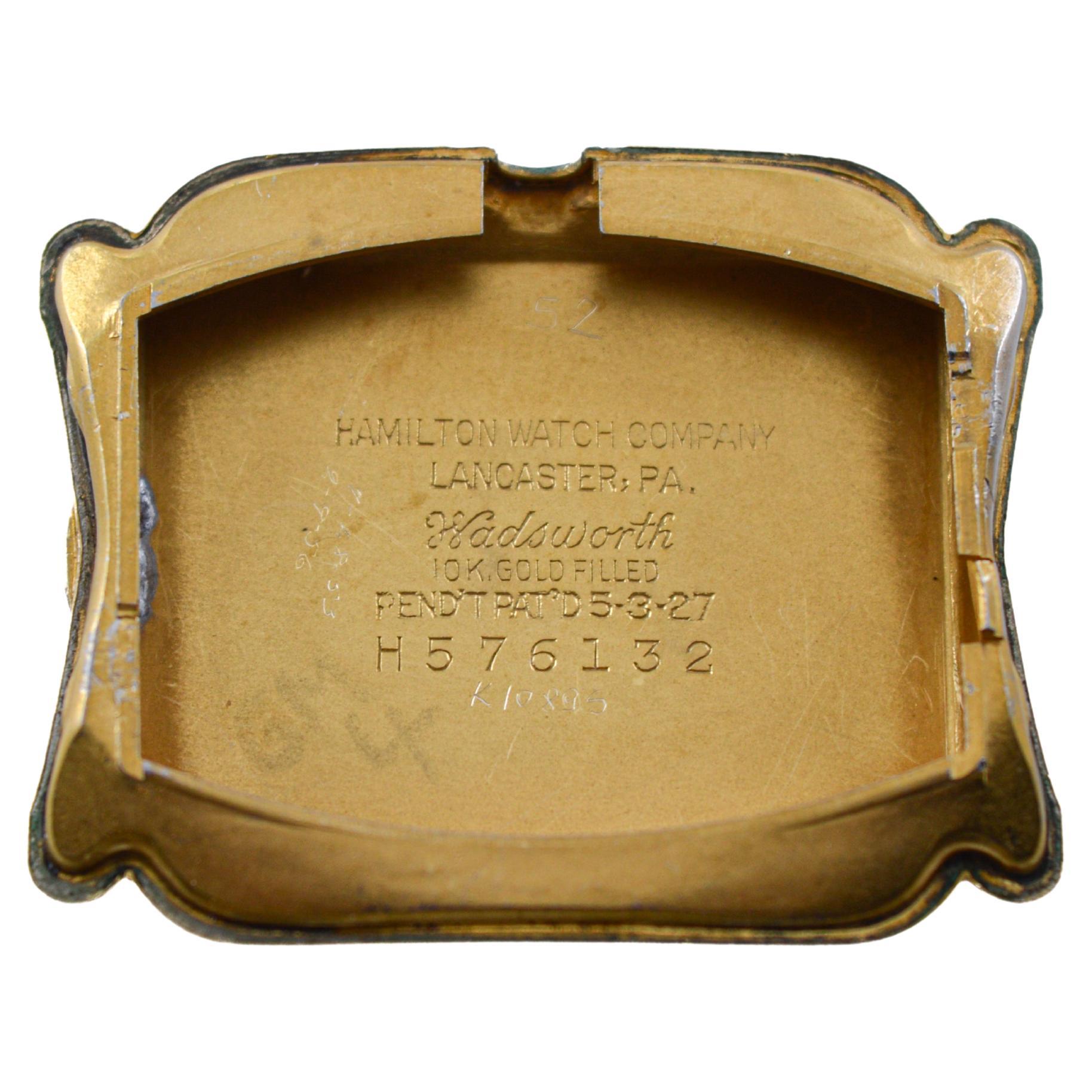 Hamilton Gelbgold gefüllt Art Deco Uhr um 1940 mit Original Schnalle im Angebot 12