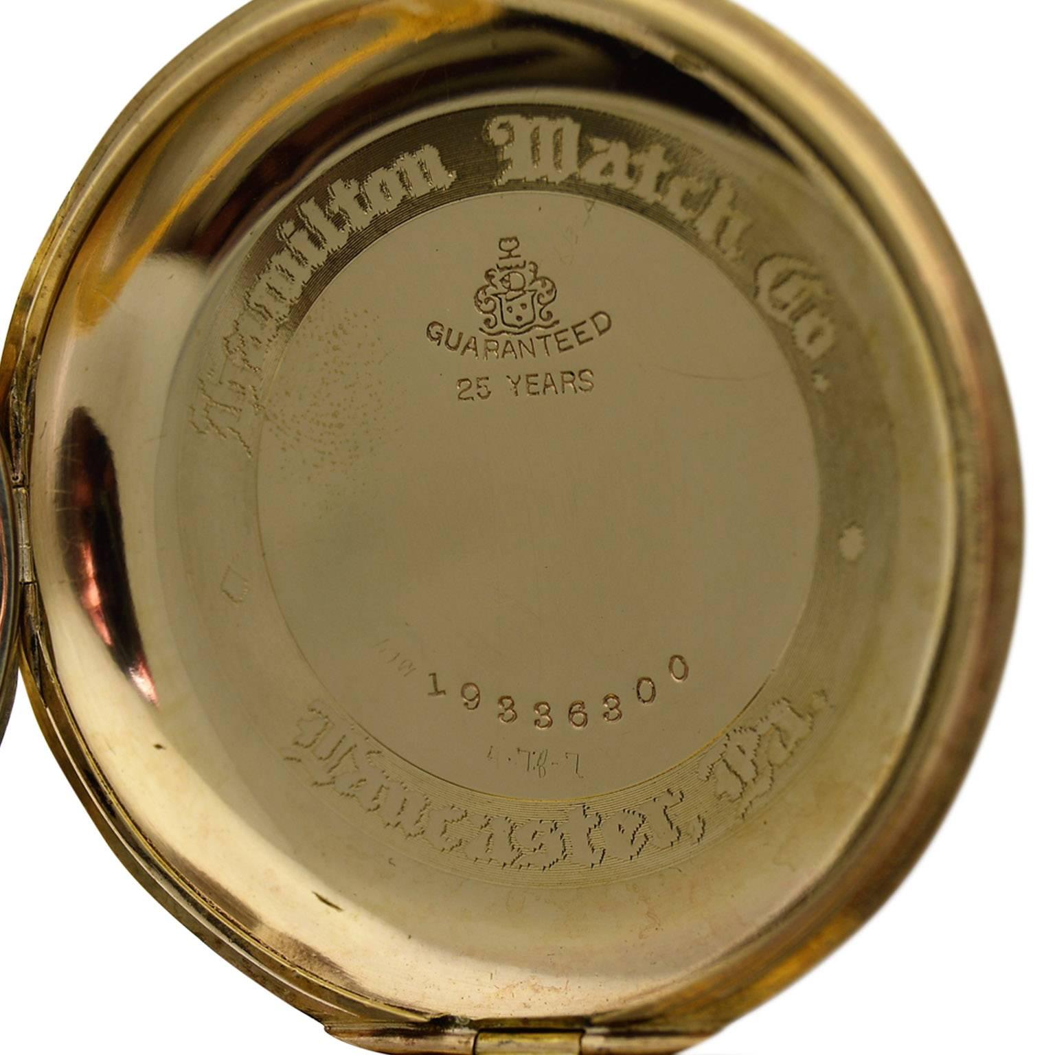 hamilton pocket watch roman numerals