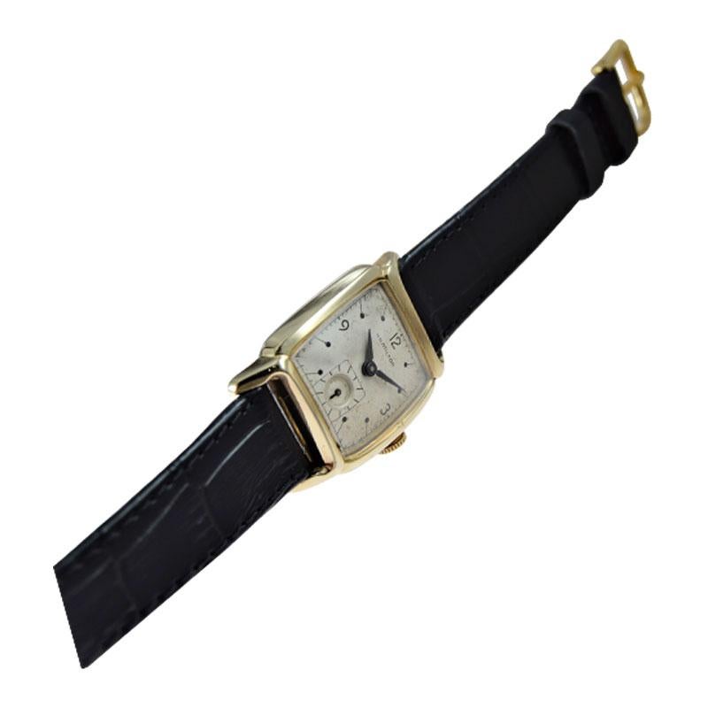 Hamilton Yellow Gold Filled Manual Winding Wristwatch, circa 1940s 1