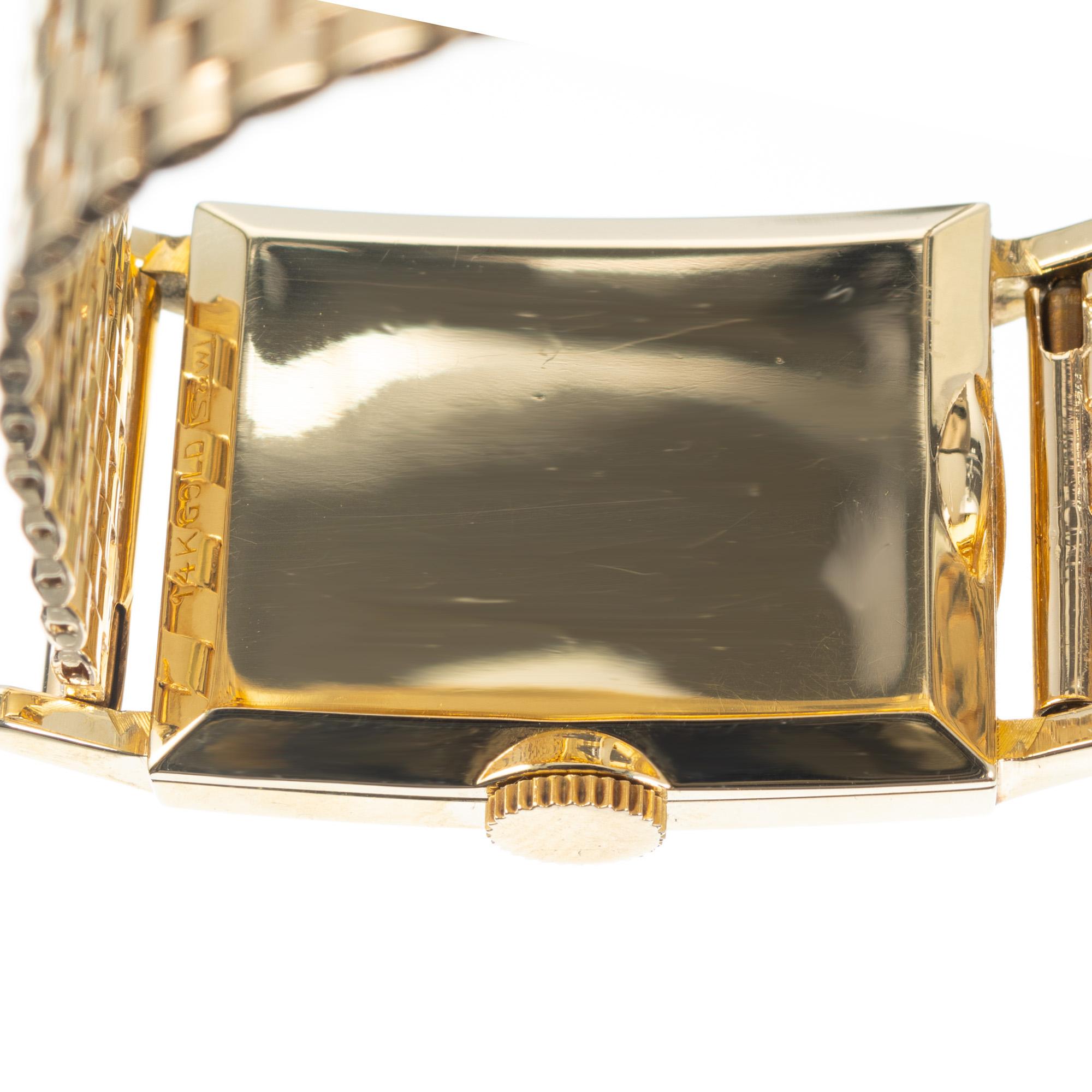 hamilton 14k gold watch vintage