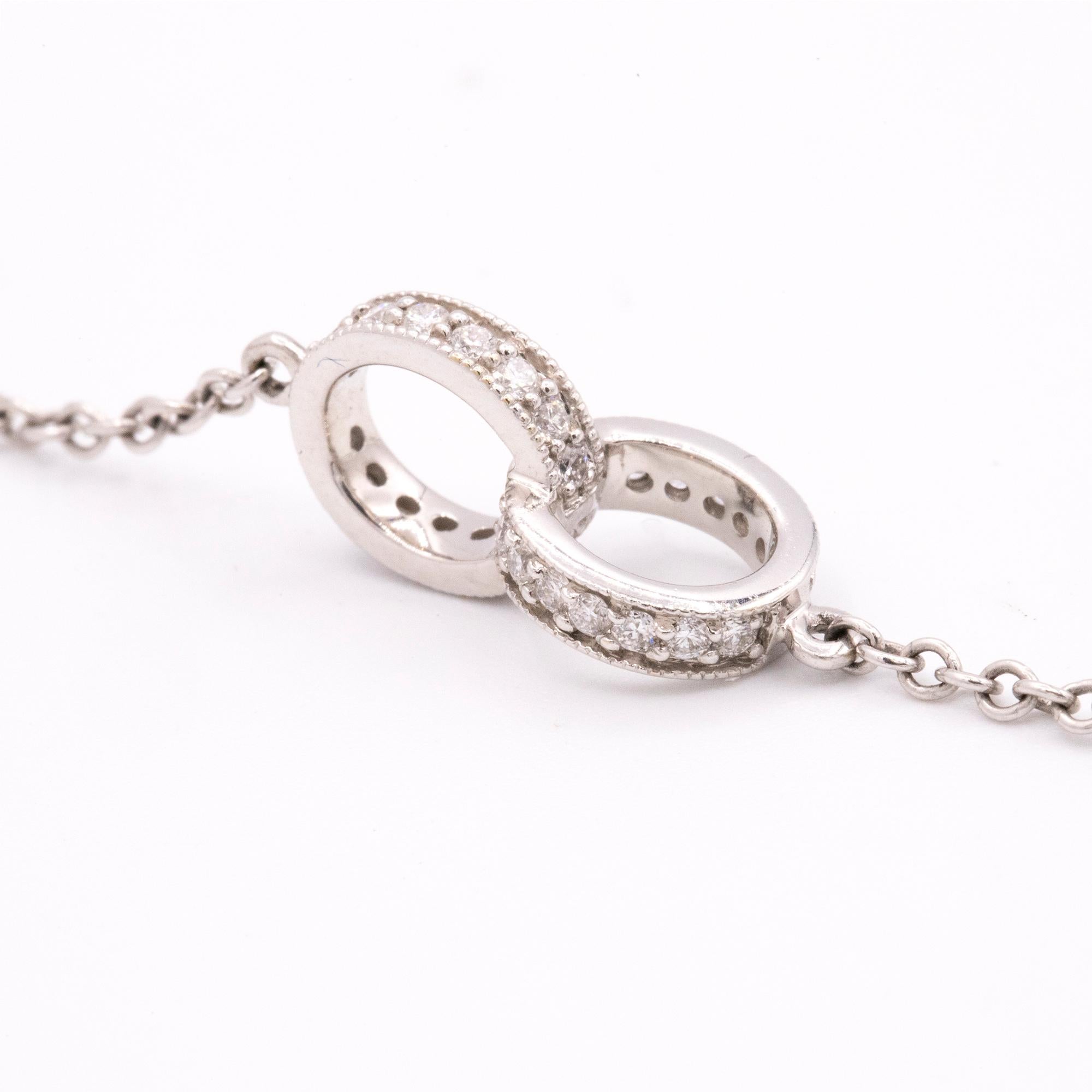 Contemporary Hamilton's Diamond Gold Eternity Necklace  For Sale