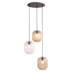 Hammam 3 lights Glass Pendant by Concept Verre