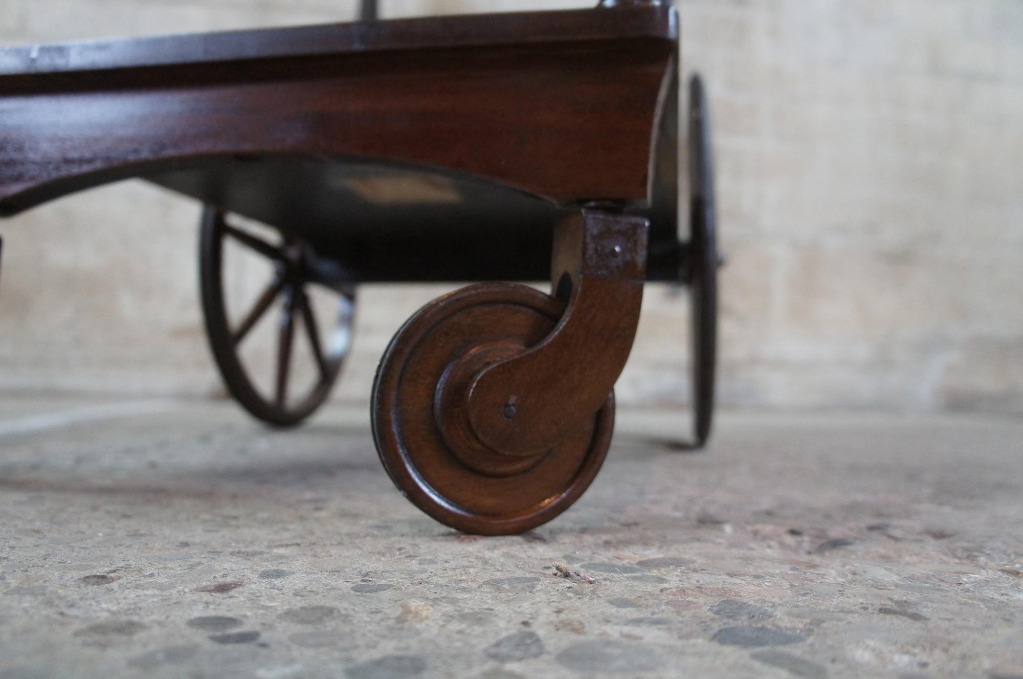 Hammary Maisonette French Louis XV Walnut Drop Leaf Tea Wagon Cart Provincial 5