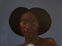 Awelewa (Bellezza) -21° secolo, Ritratto figurativo contemporaneo, Moderno, Floreale